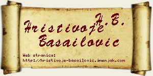 Hristivoje Basailović vizit kartica
